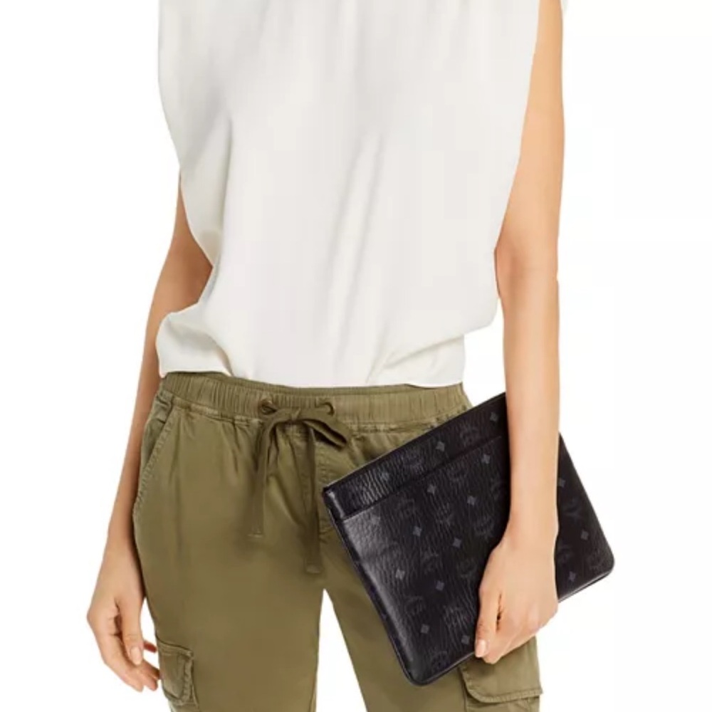 MCM Black Monogram Visetos Crossbody